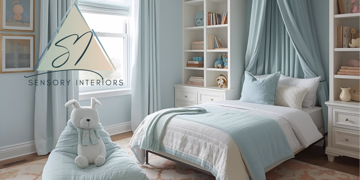 Children's bedroom with pastel decor.